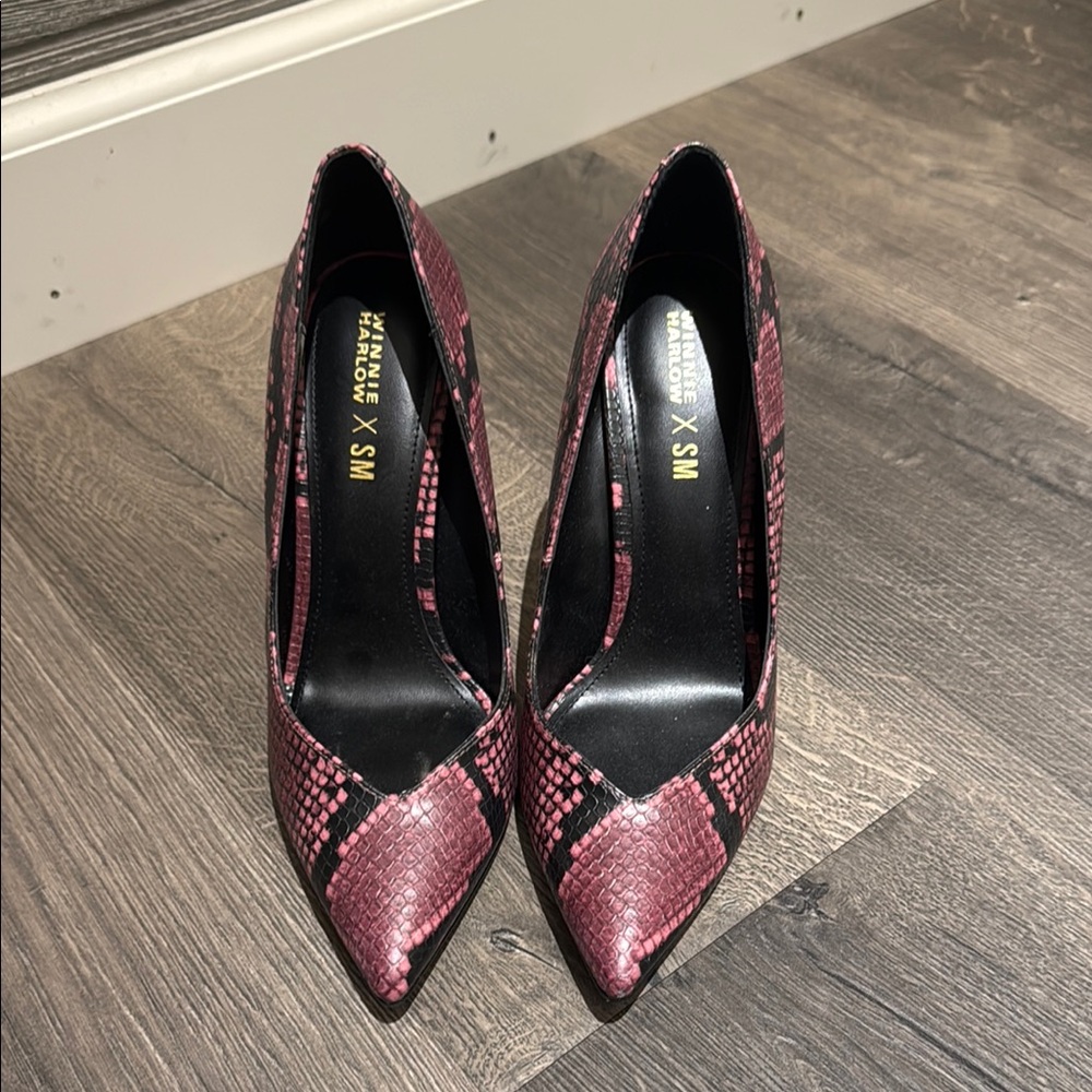 Steve Madden Pink Snake Skin Heels
